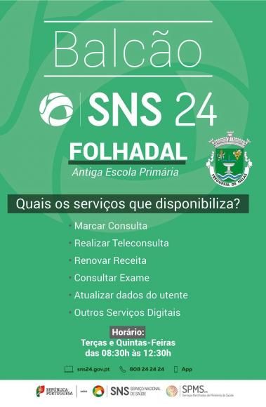 Balc&atilde;o SNS 24 no Folhadal - Freguesia de Nelas