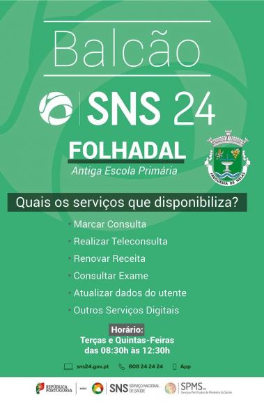 Balc&atilde;o SNS 24 no Folhadal - Freguesia de Nelas