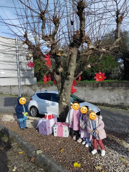Decora&ccedil;&atilde;o de Natal do pr&eacute;-escolar do Folhadal